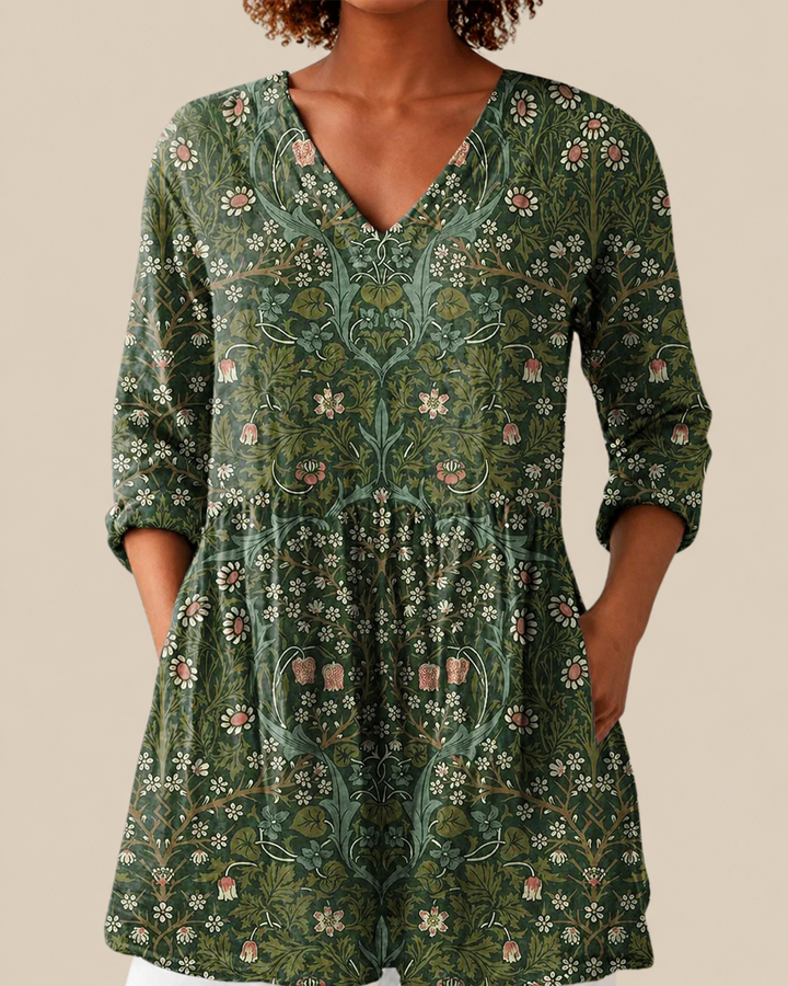 Skye | Long Blouse with Striking Pattern