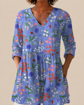 Amelie | Long Blouse with Striking Pattern
