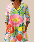 Ayra | Long Blouse with Expressive Pattern