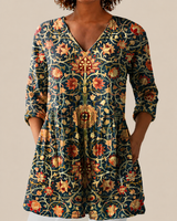 Liora | Long Blouse with Striking Pattern