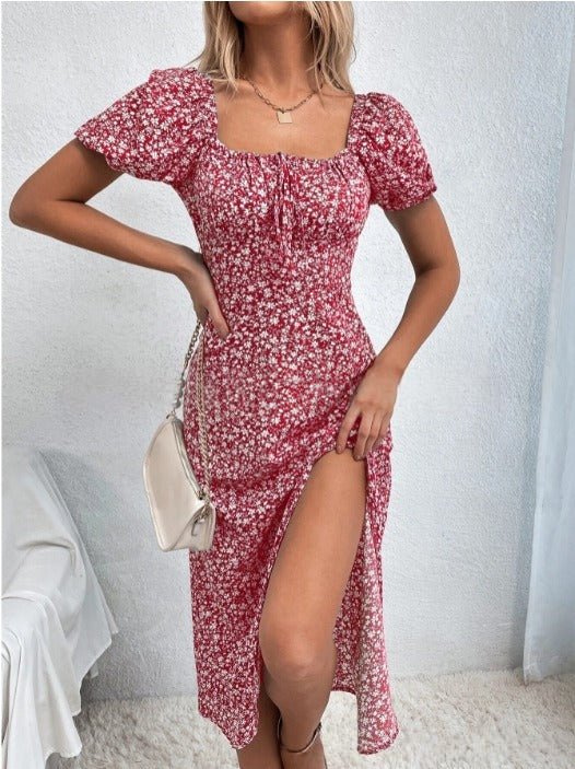COLETTE™ – Casual Summer Square Neck A-Line Dress