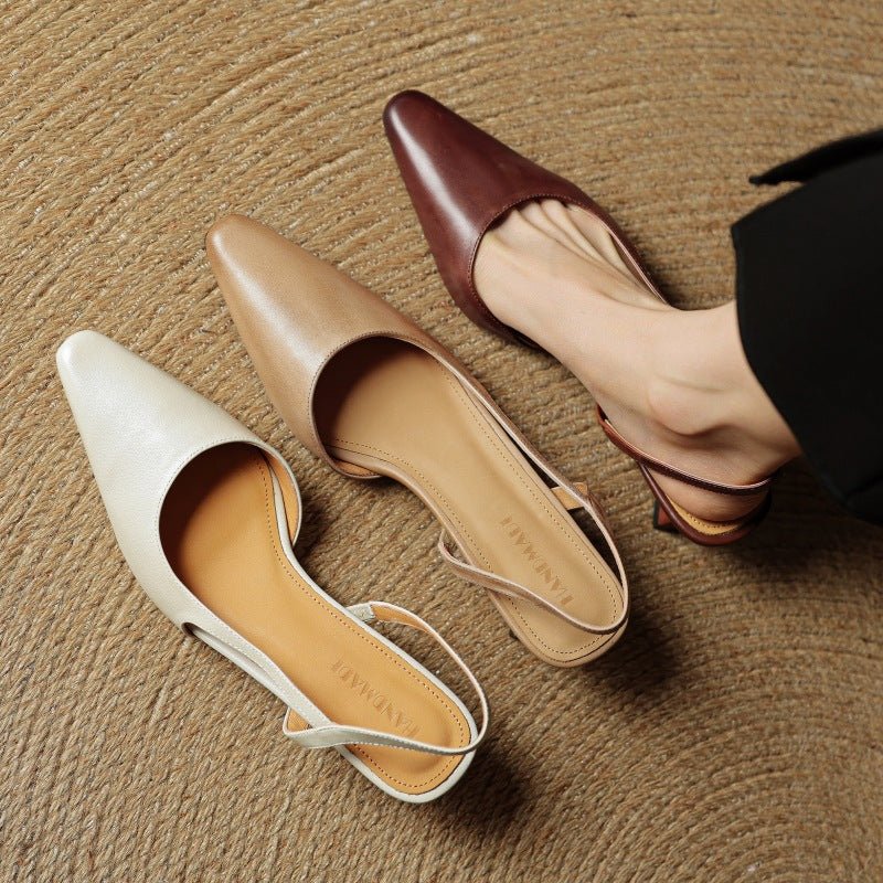 Arlise Leather Slingback Pumps