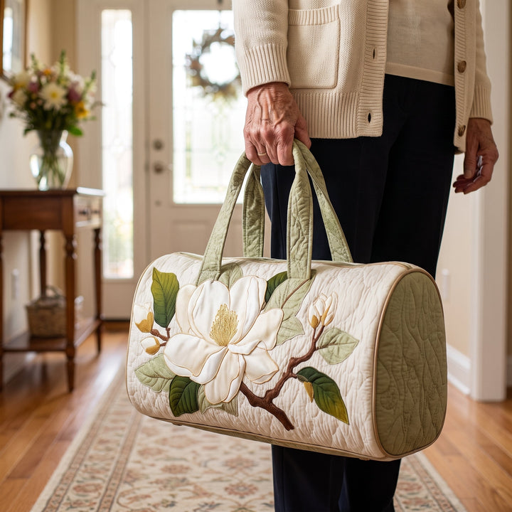 Blooming Grace Quilted Duffle Bag