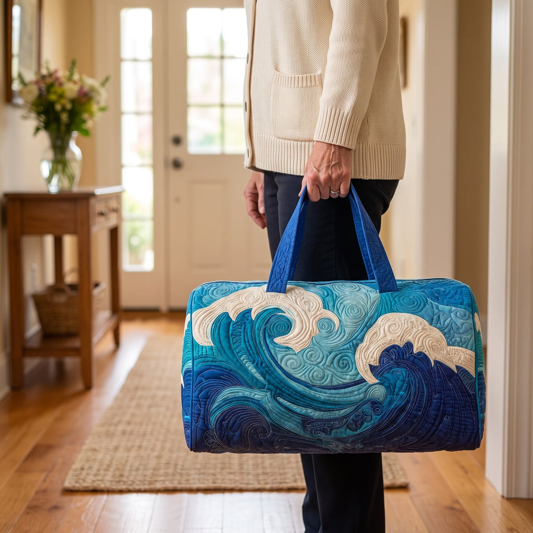Rising Wave Quilted Duffle Bag