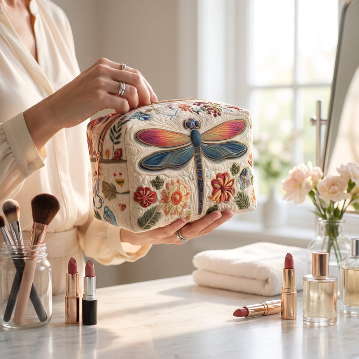 Breeze Catcher Quilted Makeup Bag