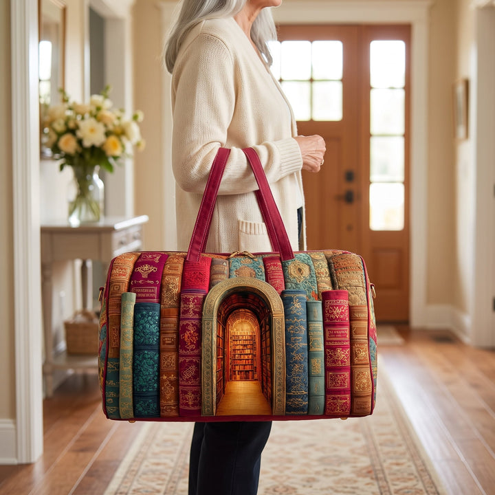 Hidden Library Quilted Duffle Bag