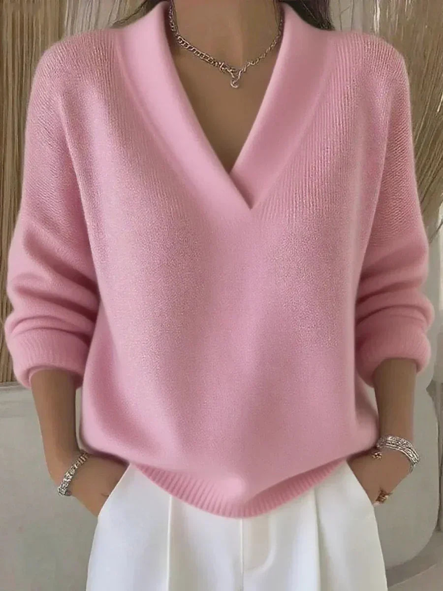 VIVELLE | RELAXED V-NECK SWEATER