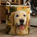 Freya | Happy Golden Retriever Laundry Basket