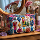 Holiday Guard Quilted Makeup Bag