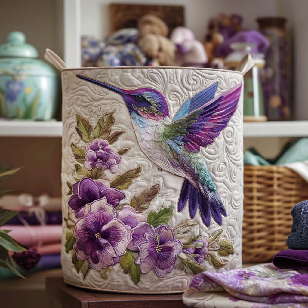 Iris | Hummingbird in Bloom Laundry Basket