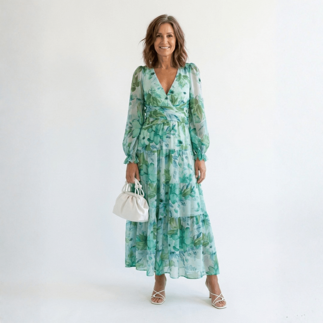 ALTHEA™ | Long Sleeve Floral Maxi Dress