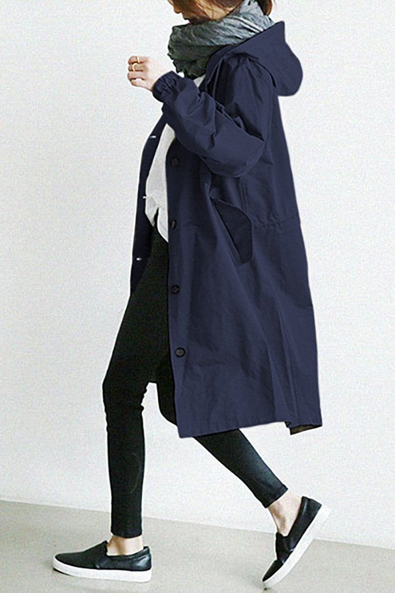 EVELYN | WATERPROOF HOODED TRENCH COAT FOR WOMEN