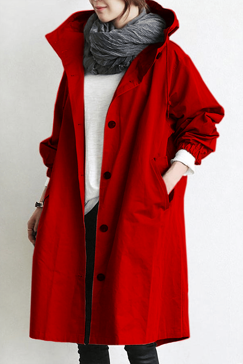 EVELYN | WATERPROOF HOODED TRENCH COAT FOR WOMEN
