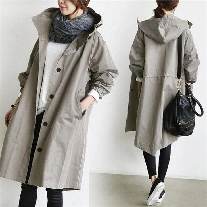 EVELYN | WATERPROOF HOODED TRENCH COAT FOR WOMEN