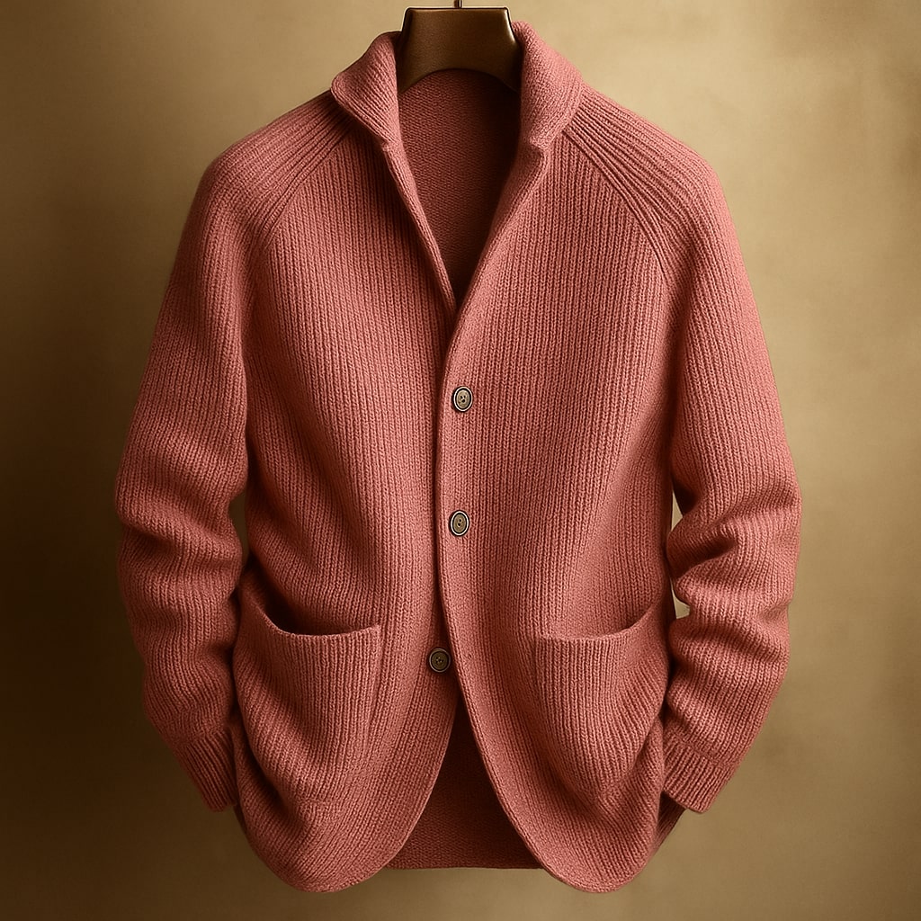 MARK | RIBBED WOOL CARDIGAN FOR MEN