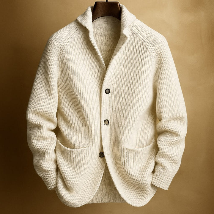 MARK | RIBBED WOOL CARDIGAN FOR MEN
