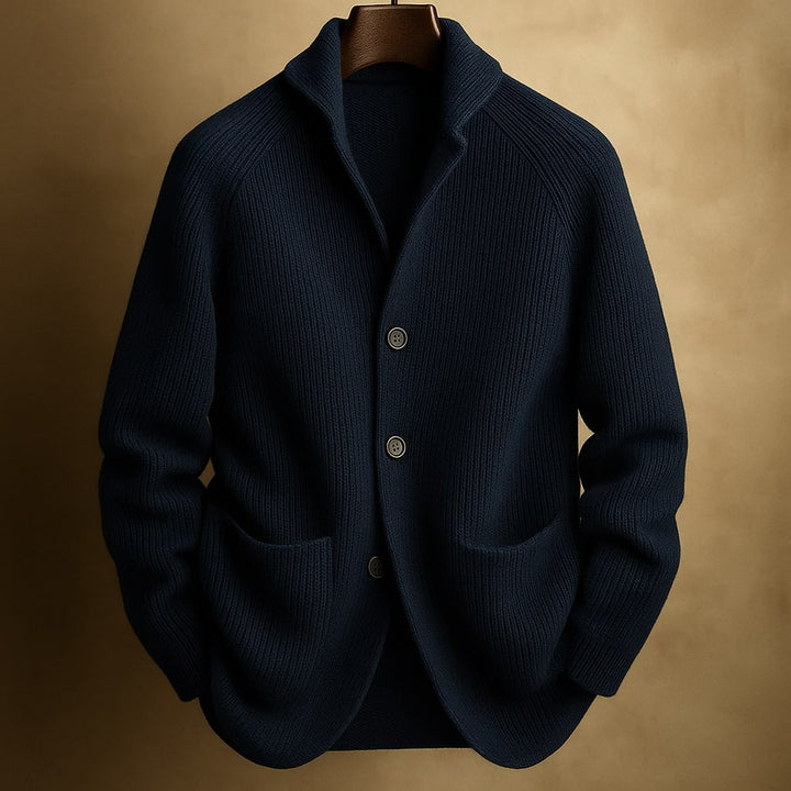 MARK | RIBBED WOOL CARDIGAN FOR MEN