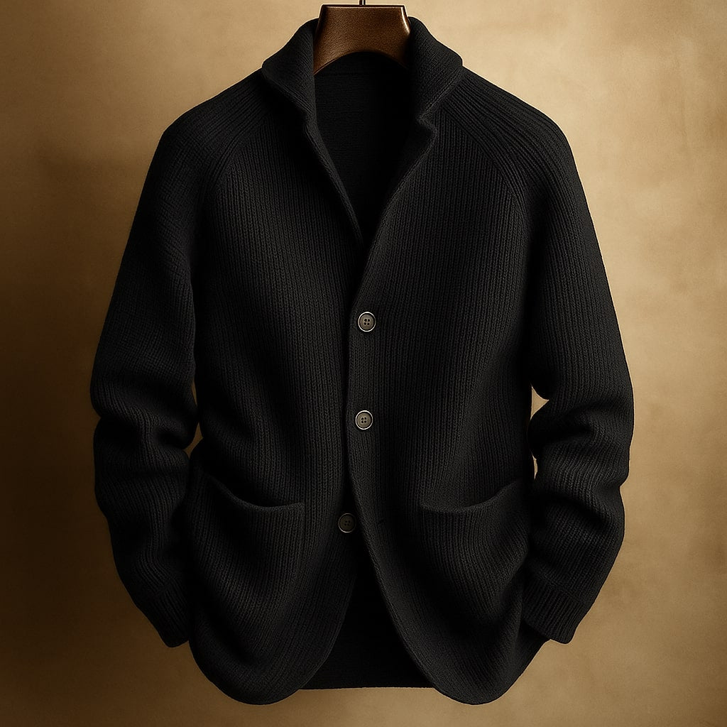 MARK | RIBBED WOOL CARDIGAN FOR MEN