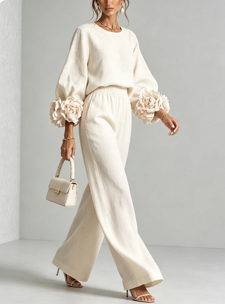 ROSALIE | FLORAL CUFF TWO-PIECE SET FOR WOMEN
