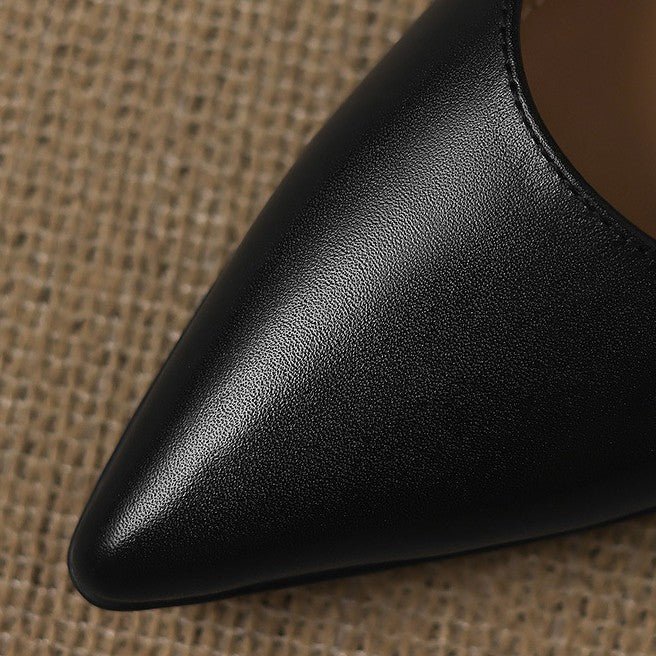 Calenne Leather Kitten Heels