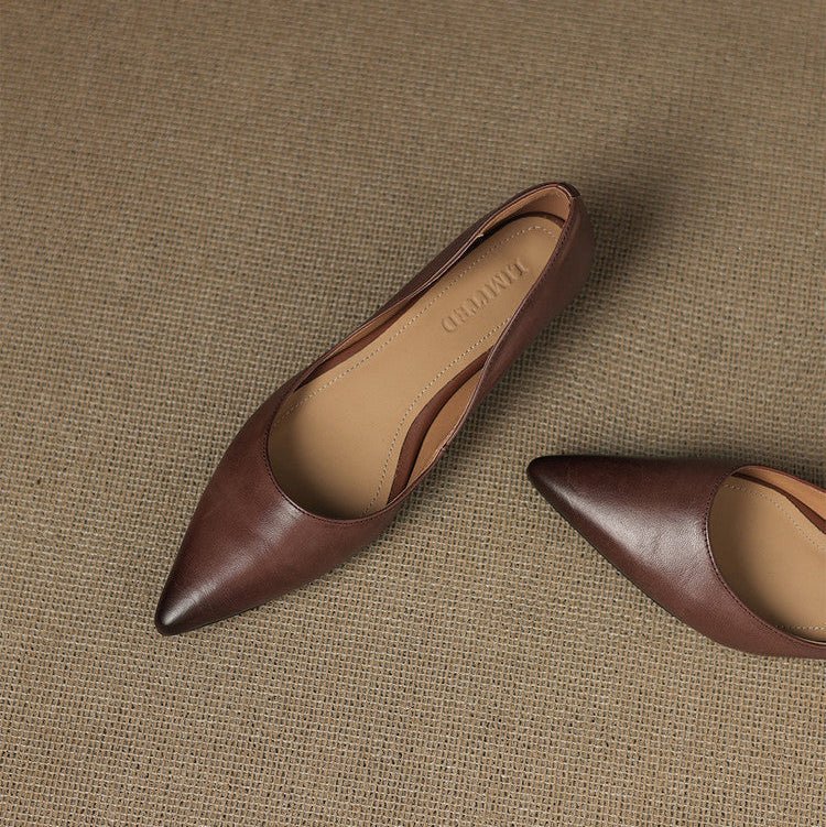 Arla Genuine Leather Flats