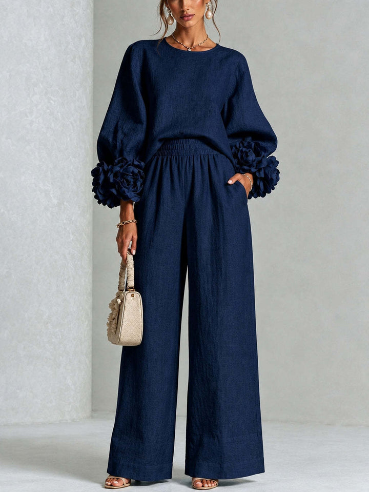 ROSALIE | FLORAL CUFF TWO-PIECE SET FOR WOMEN