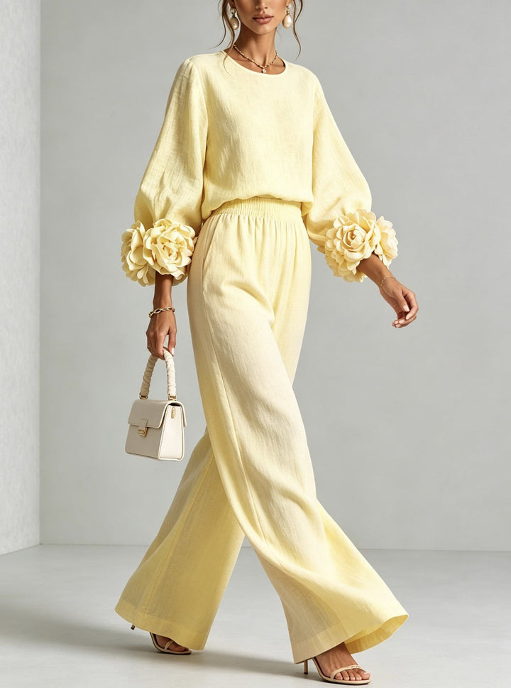 ROSALIE | FLORAL CUFF TWO-PIECE SET FOR WOMEN
