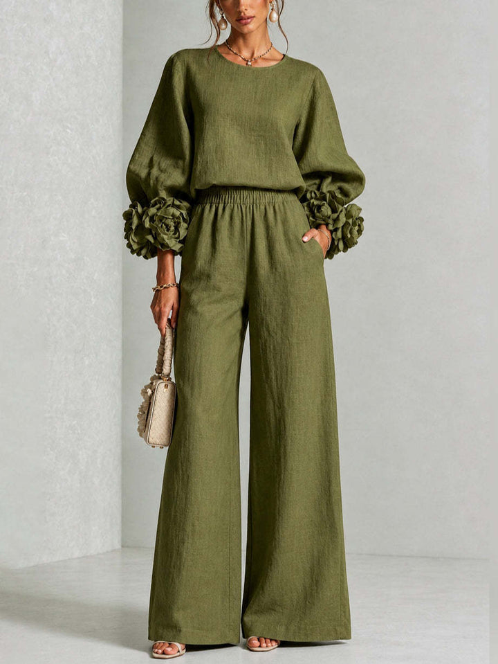 ROSALIE | FLORAL CUFF TWO-PIECE SET FOR WOMEN