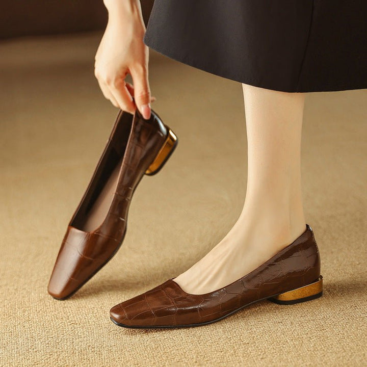 Celene Genuine Leather Heels