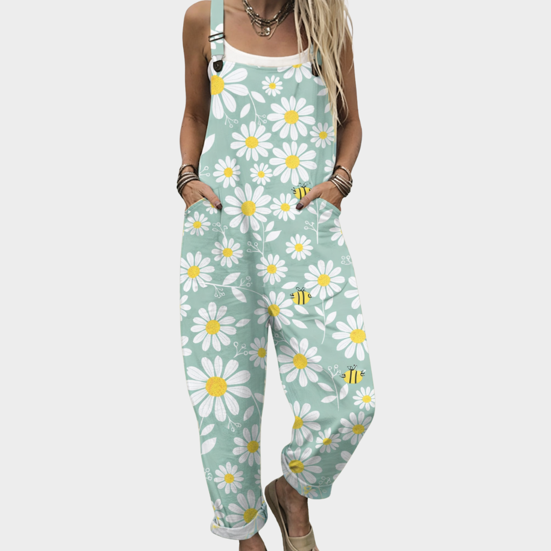 Cozy Printed Overalls
