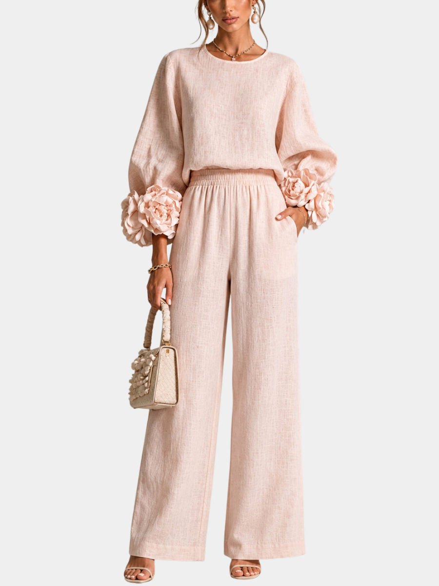 ROSALIE | FLORAL CUFF TWO-PIECE SET FOR WOMEN