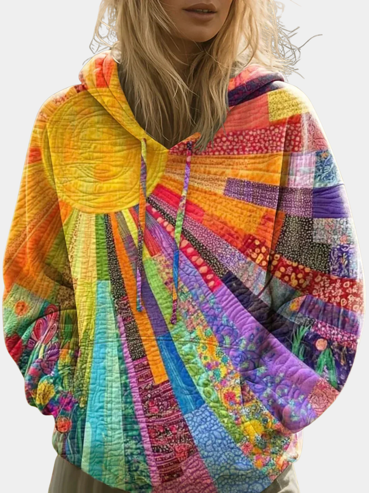 DAWNELLA | BOHEMIAN PATCHWORK HOODIE FOR WOMEN