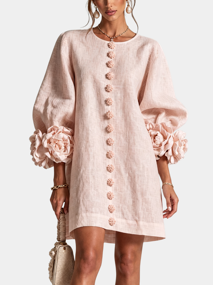 FLORENCE | FLORAL BUTTON-DOWN MINI DRESS FOR WOMEN