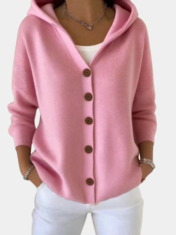 DARIENNE | HOODED BUTTON-UP CARDIGAN FOR WOMEN
