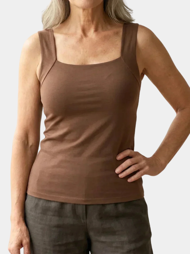 ROXANNE | SUPPORTIVE SQUARE-NECK VEST TOP