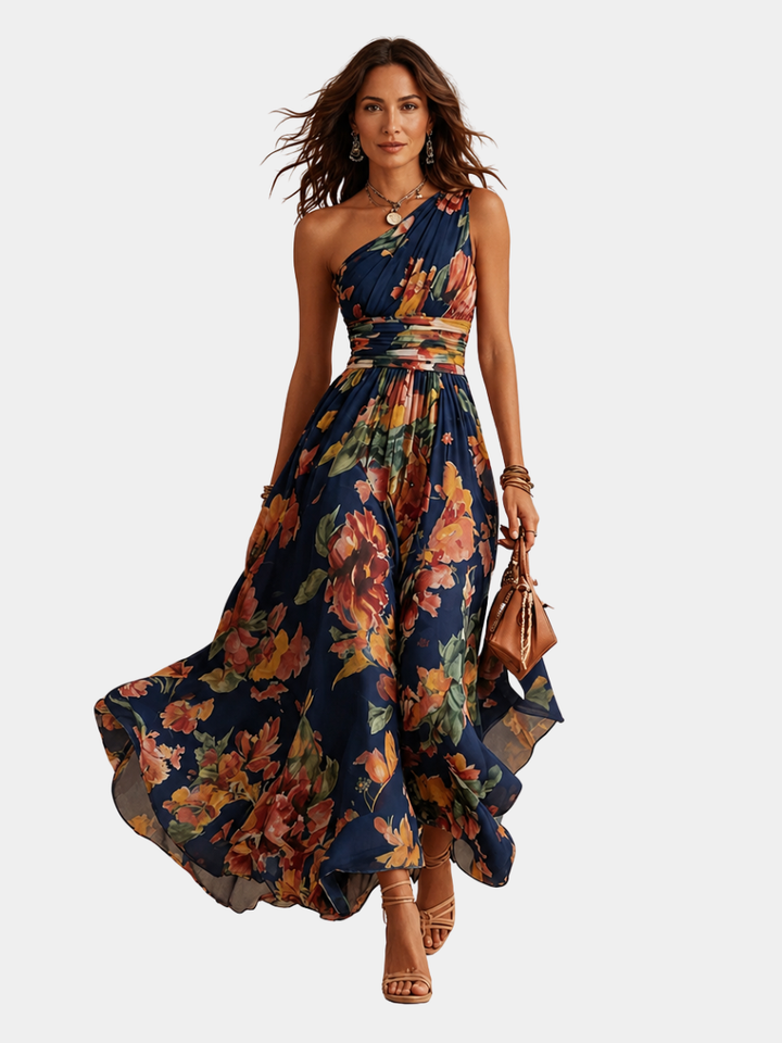 CELESTE | WATERCOLOUR FLORAL MAXI DRESS FOR WOMEN