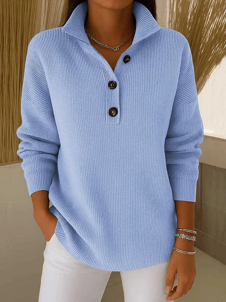 FLORENCE | V-NECK POLO SWEATER