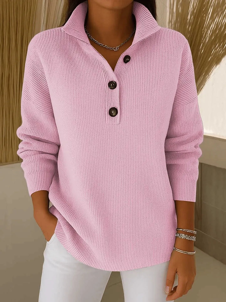 FLORENCE | V-NECK POLO SWEATER