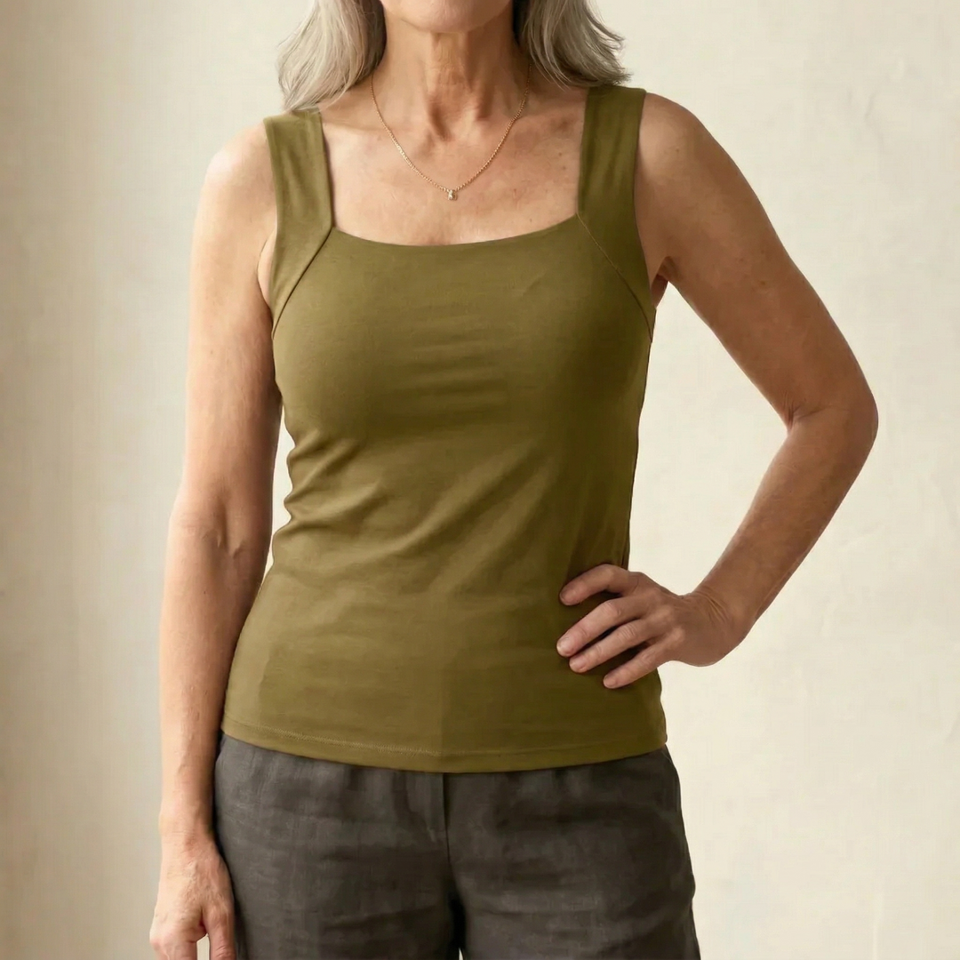 ROXANNE | SUPPORTIVE SQUARE-NECK VEST TOP