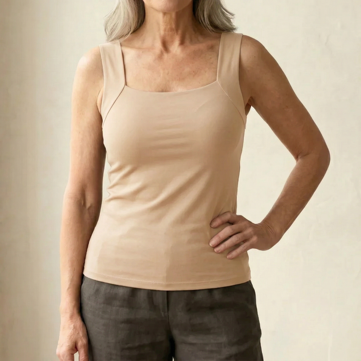 ROXANNE | SUPPORTIVE SQUARE-NECK VEST TOP