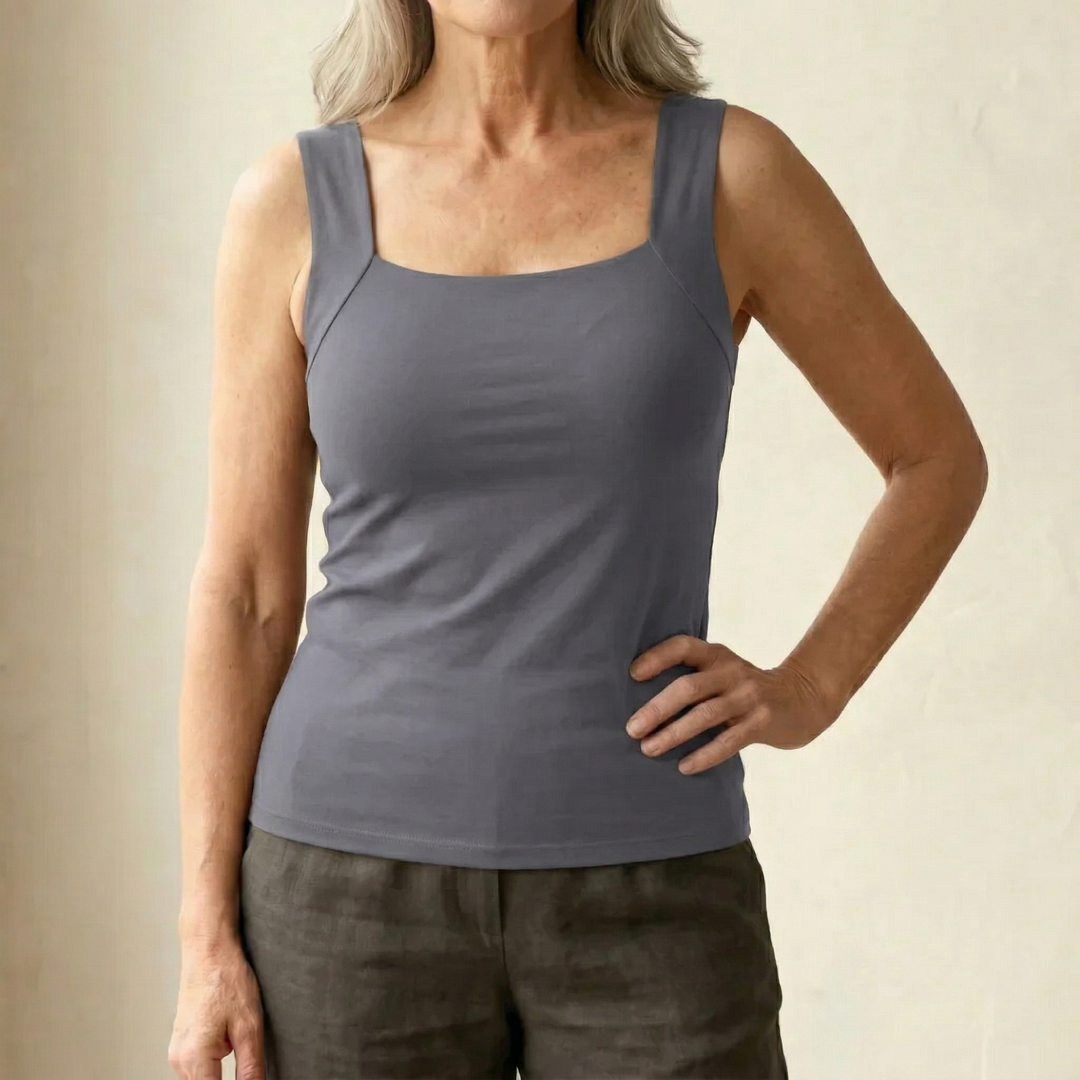ROXANNE | SUPPORTIVE SQUARE-NECK VEST TOP