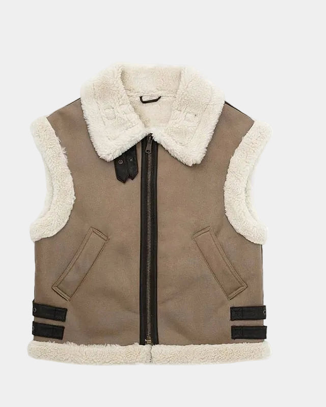 ÉLISE | VINTAGE FAUX FUR VEST FOR WOMEN
