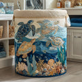 Coral | Shell Shine Laundry Basket