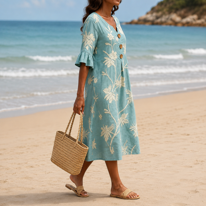 Women's Casual Dress with Floral Print