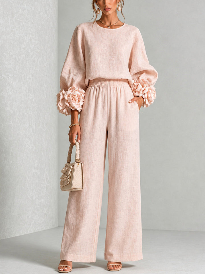 ROSALIE | FLORAL CUFF TWO-PIECE SET FOR WOMEN