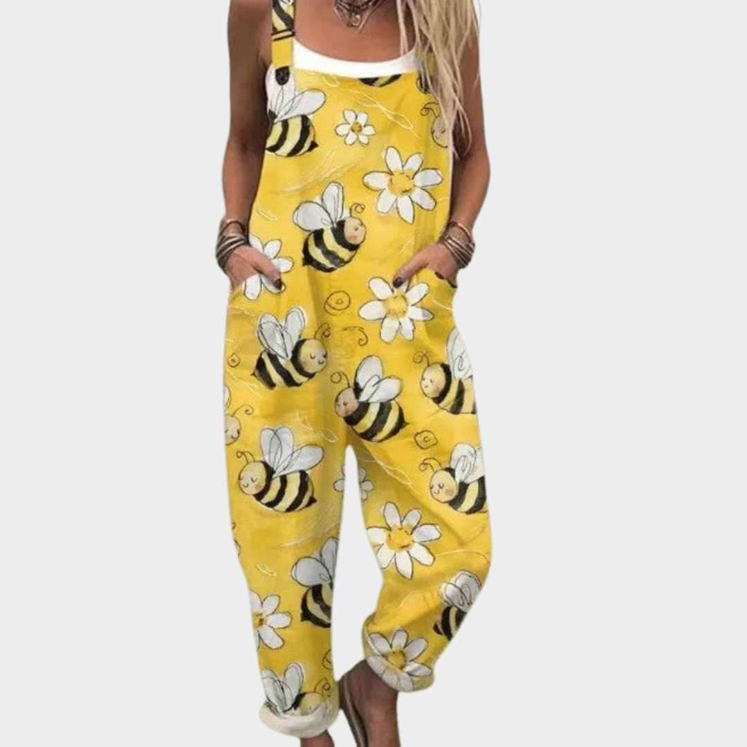 Cozy Printed Overalls