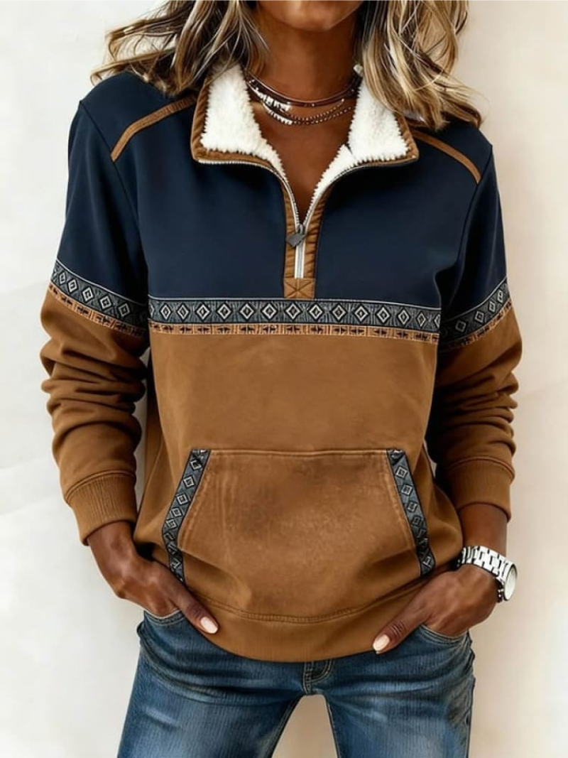 ZYREL | HALF-ZIP SWEATER FOR WOMEN