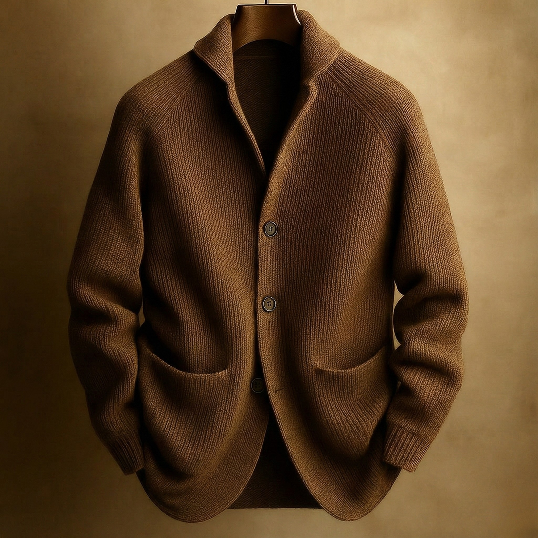 MARK | RIBBED WOOL CARDIGAN FOR MEN