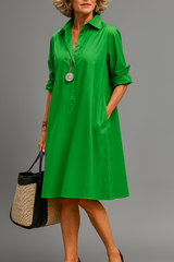 Isabella™ | Timeless Silk Midi Dress for Grace
