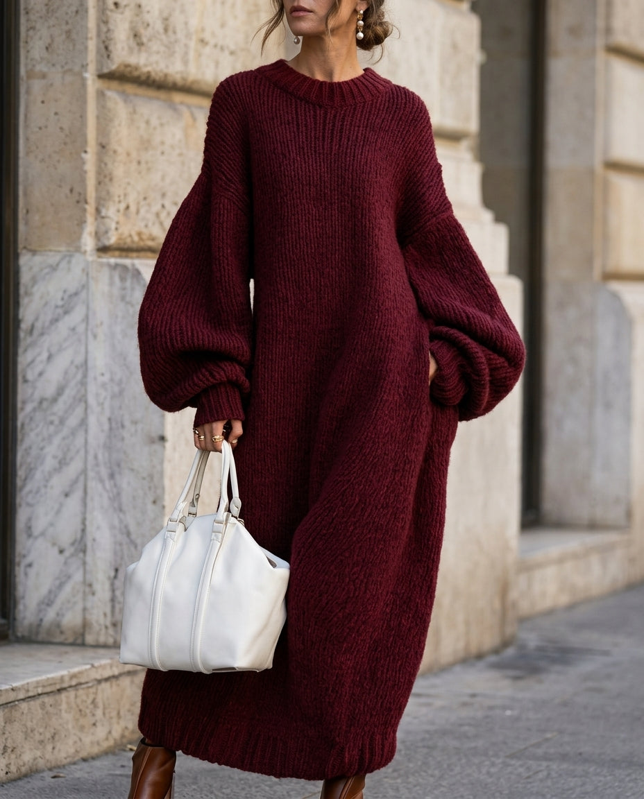 ELISE | RIBBED MAXI KNIT DRESS FOR WOMEN